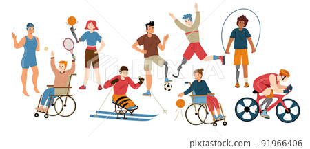 Paralympic athletes, sport people with disability Paralympic athletes, sport people with disability 91966406