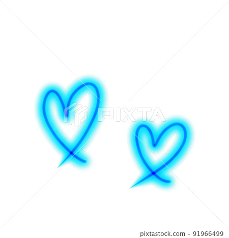 2 handwritten hearts 91966499