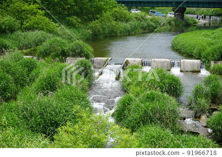 JR Kamaishi Line Hayasegawa Bridge that runs SL Ginga 91966718