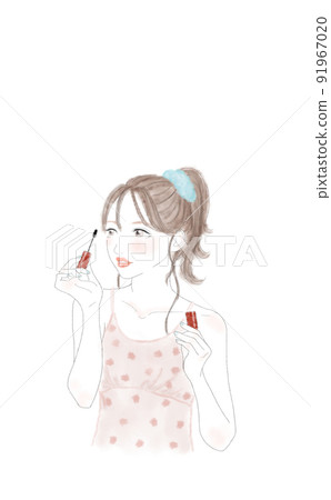 塗睫毛膏的女孩（豎屏） 91967020