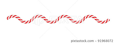 Christmas candy cane circle frame with red and white striped. Xmas border with striped candy lollipop pattern. Blank christmas and new year template. Vector illustration isolated on white background Christmas candy cane circle frame with red and white striped. Xmas border with striped candy lollipop pattern. Blank christmas and new year template. Vector illustration isolated on white background 91968072