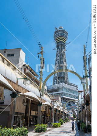 [大阪]從主要的通天閣商店協會看到的通天閣[新世界] 91968313