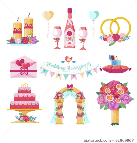 Wedding accessories and florists compositions 91969907