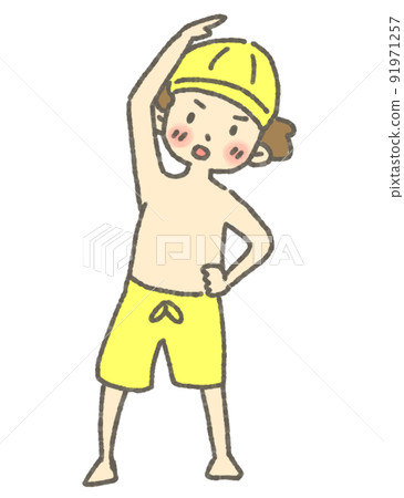 Summer pool boy illustration - Stock Illustration [91971257] - PIXTA