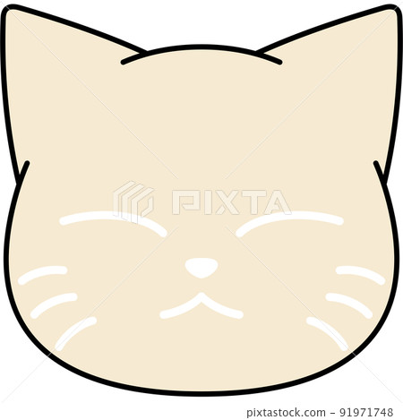 Illustration of cat face mark 91971748