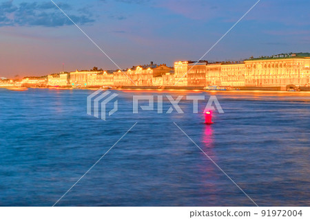 Winter Palace and Neva River in St. Petersburg during the White Night, Russian. Winter Palace and Neva River in St. Petersburg during the White Night, Russian. 91972004