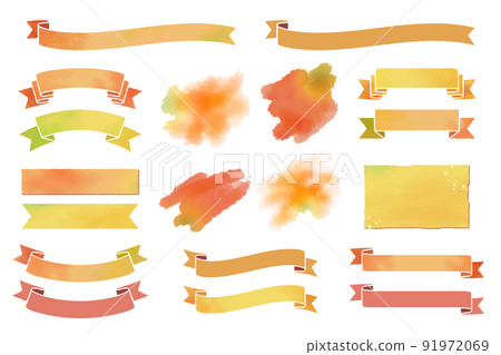 秋季漸變色水彩絲帶材料套裝(不帶字母) 秋季漸變色水彩絲帶材料套裝(不帶字母) 91972069