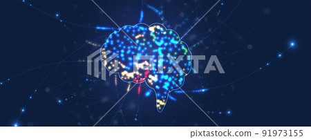 Conceptual technology illustration of artificial intelligence 91973155