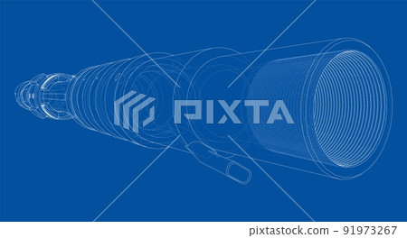 Outline drawing or sketch of cylindrical device 91973267