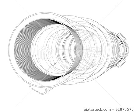 Outline drawing or sketch of cylindrical device 91973573
