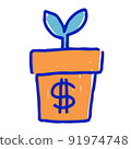 Money tree illustration investment currency 91974748
