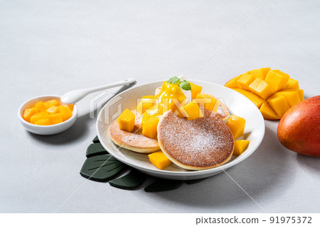 Mango Souffle Pancake Japanese Dessert Snack Mango Souffle Pancake スフレパンケーキ Mango Souffle Pancake Japanese Dessert Snack Mango Souffle Pancake スフレパンケーキ 91975372