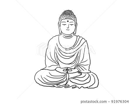 Black and white Amida Nyoraiji Black and white Amida Nyoraiji 91976304