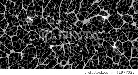 Top view of the water surface with caustic ripples as a seamless pattern on black background 91977023
