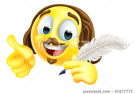 Shakespeare Poet Emoticon Emoji Cartoon Face Icon Shakespeare Poet Emoticon Emoji Cartoon Face Icon 91977775