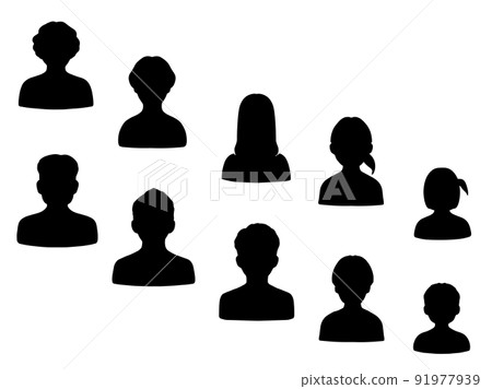 Generation male and female silhouette 2 black 91977939