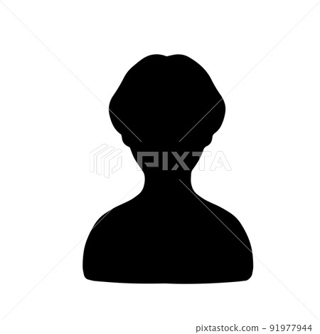 捷徑女性剪影黑色 91977944