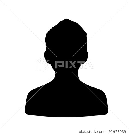 男性形象剪影黑色 91978089