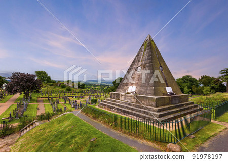 The Star Pyramid close to Stirling Castle, Scotland, United Kingdom. The Star Pyramid built in 1863 by William Drummond. 91978197