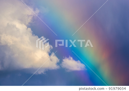 The Rainbow after the storm, colorful rainbow close-up The Rainbow after the storm, colorful rainbow close-up 91979034