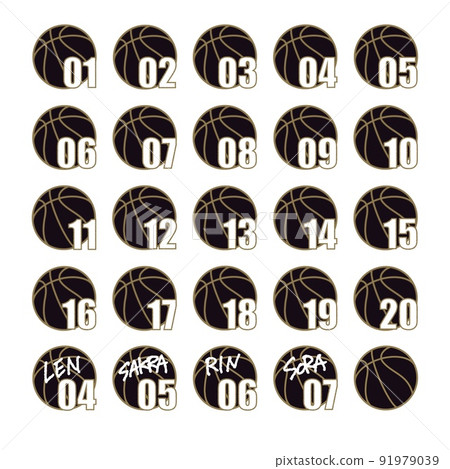 Basketball basketball sticker sticker number icon uniform number 91979039