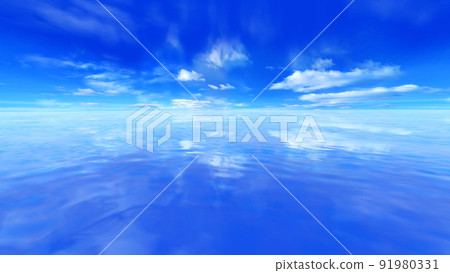 避暑勝地海、天、水錶面 CG 背景 3D 插圖 避暑勝地海、天、水錶面 CG 背景 3D 插圖 91980331