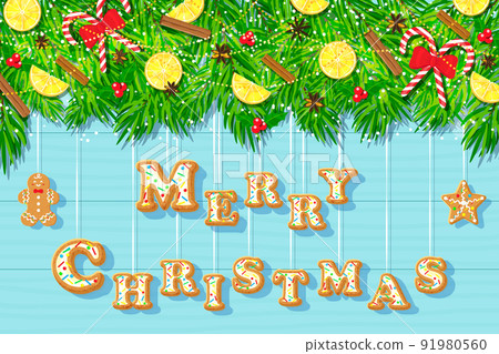 Merry Christmas vector 91980560