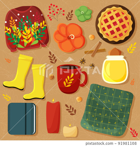 Fall essentials vector 91981108
