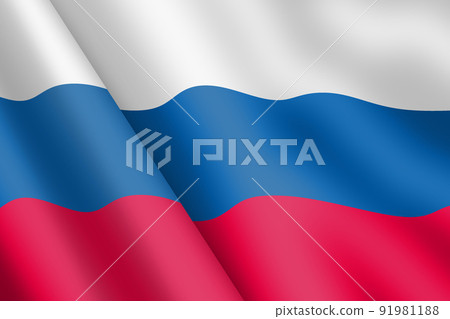 Russian Federation waving flag 3d Illistration wind ripple Russian Federation waving flag 3d Illistration wind ripple 91981188