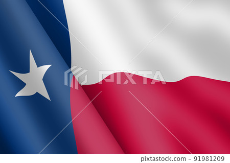 State of Texas flag 3d illustration wind ripple State of Texas flag 3d illustration wind ripple 91981209