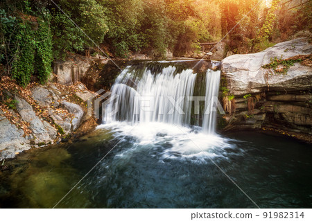 Fairy Tale waterfall in Garganta La Olla, Extremadura, Spain Fairy Tale waterfall in Garganta La Olla, Extremadura, Spain 91982314