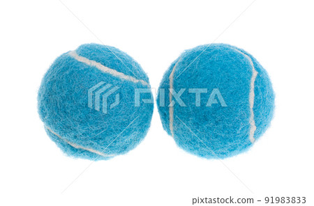 blue tennis ball isolated 91983833