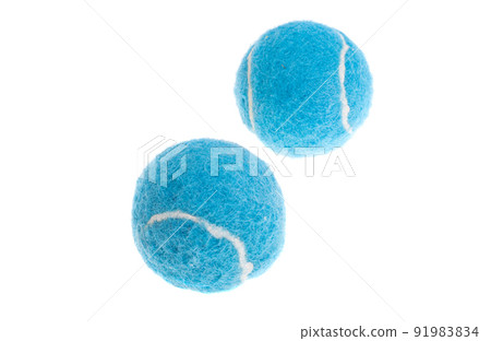 blue tennis ball isolated 91983834