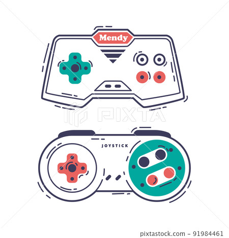 Gamepad as Game Controller and Input Device for... - Stock Illustration ...
