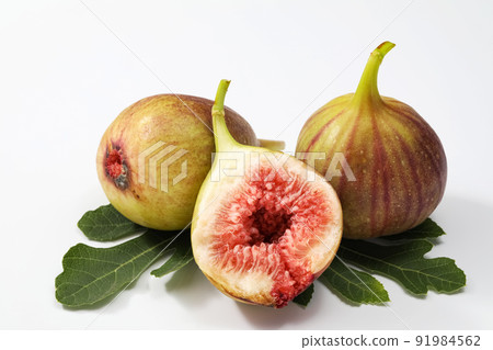 在白色背景上的無花果 91984562
