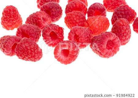 ripe red raspberry isolated ripe red raspberry isolated 91984922