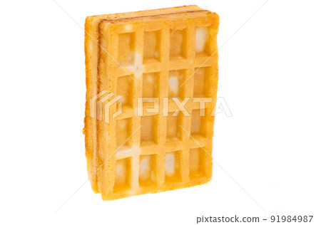 waffles with chocolate isolated waffles with chocolate isolated 91984987