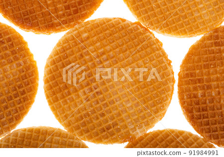 dutch waffles isolated 91984991
