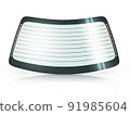 Car rear glass 91985604