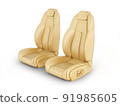 Two drive seat car on white background 91985605