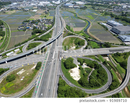 九州高速公路鳥棲JCT鳥瞰圖 九州高速公路鳥棲JCT鳥瞰圖 91989710