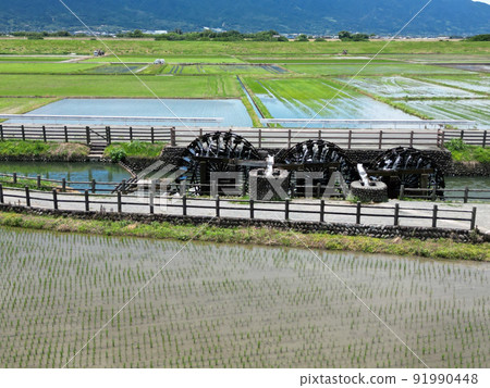 朝倉菱野三重水車鳥瞰圖 91990448