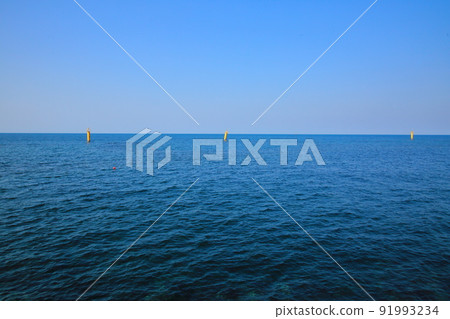 Ocean view from the Jeju Island promenade 91993234