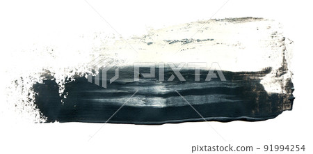 Black and white, gray stripe painted with acrylic paint isolated on a white background. Abstract grunge painted texture Black and white, gray stripe painted with acrylic paint isolated on a white background. Abstract grunge painted texture 91994254