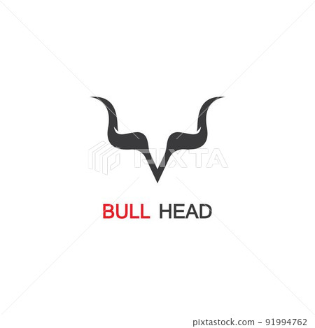 Bull head vector icon illustration Bull head vector icon illustration 91994762