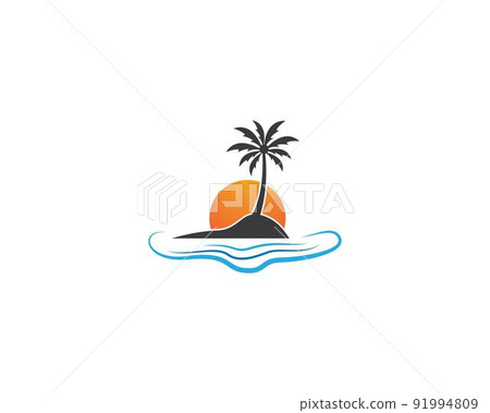 Palm tree summer vector icon illustration Palm tree summer vector icon illustration 91994809