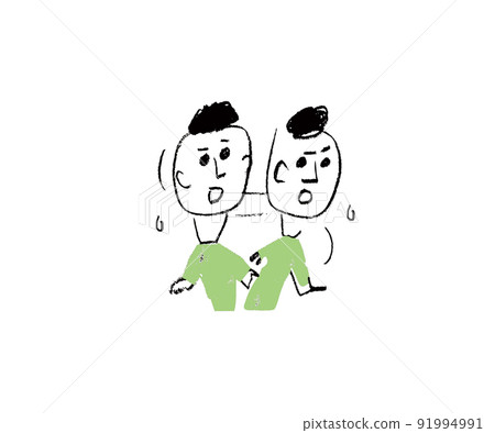 Right and left, a man who is impatient 91994991
