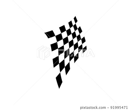 Flag race vector icon illustration 91995471