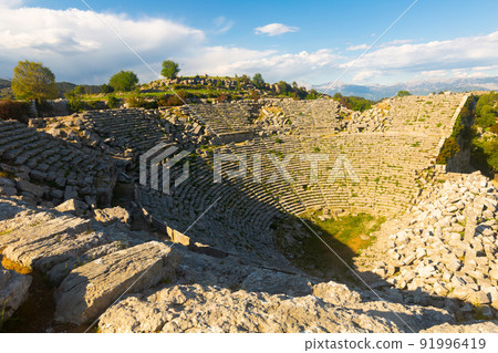 Selge Ancient City - Altinkaya amphitheater on spring day. Turkey 91996419