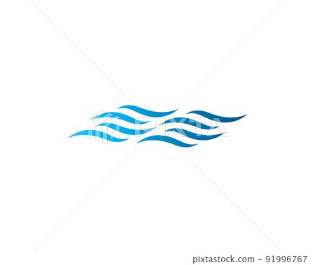Wave symbol vector illustration design 91996767